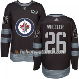 Miesten NHL Winnipeg Jets Pelipaita Blake Wheeler 26 1917-2017 100th Anniversary Adidas Musta Authentic